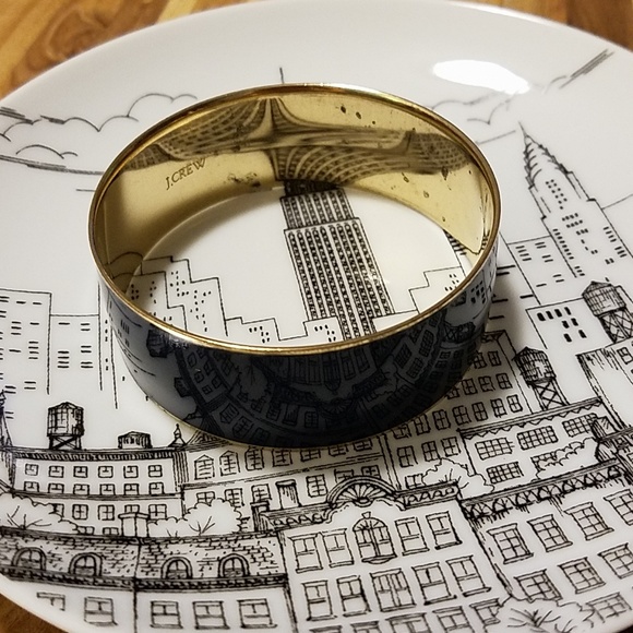 J. Crew ~ Wide Bangle Bracelet in Navy - Picture 2 of 4